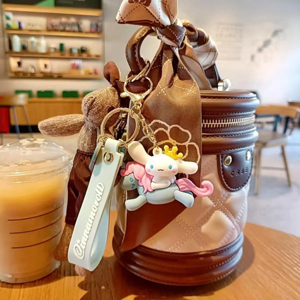 Sanrio Unicorn Series Keychain Cinnamoroll Pendant Little Twin Stars Accessories Hello Kitty My Melody Bag Charms Birthday Gift