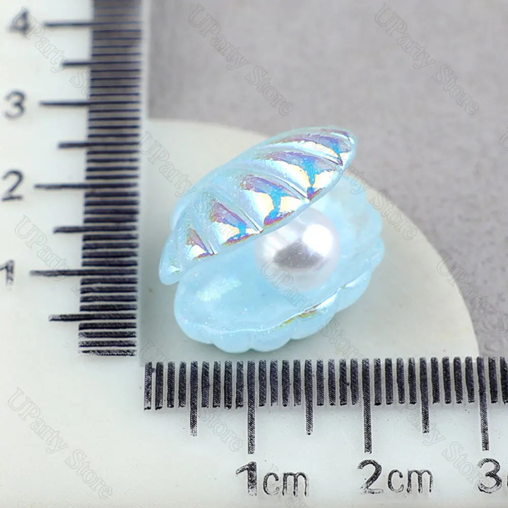 26Pcs Mermaid Birthday Cake Decoration Pink Purple Cake Balls Seashell Memail Tail Cake Toppers for Birthday Baby Shower Favor