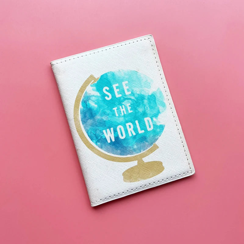 PU Leather Travel Passport Cover Girls Boys Multifunction Credit Card Organizer Case Men Women Passport Holder