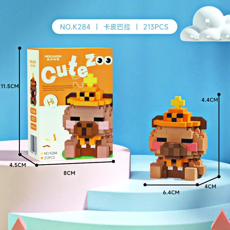 Cat Animal Brick Toy for Children Girls 8 To 10 Years Old Birthday Gifts Construction Block Set Mini Building Blocks Educational