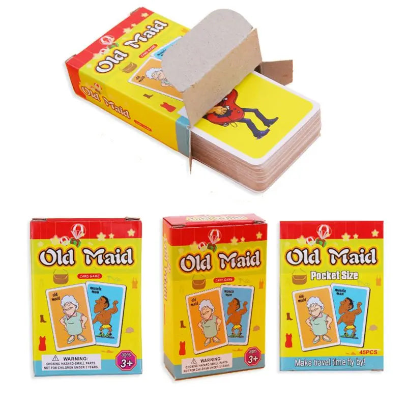 Kids Card Games Set - Old Maid, Go Fish, Hearts,Crazy Eights Family Party Favor