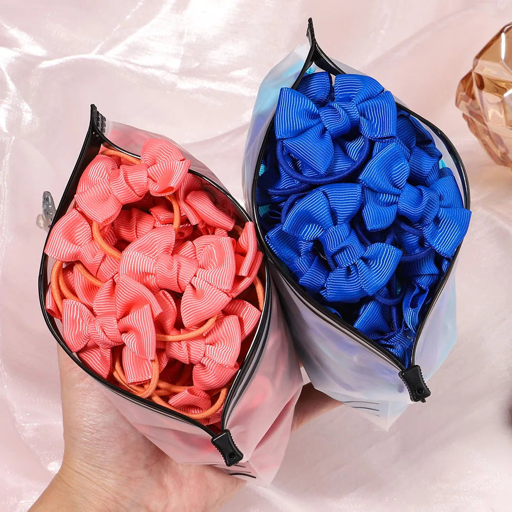 5Pcs Children Hair Ties Headdress Girls Scrunchies Elastic Hair Band Kids Hair Rope Bow Rubber Band Set Baby Accessories
