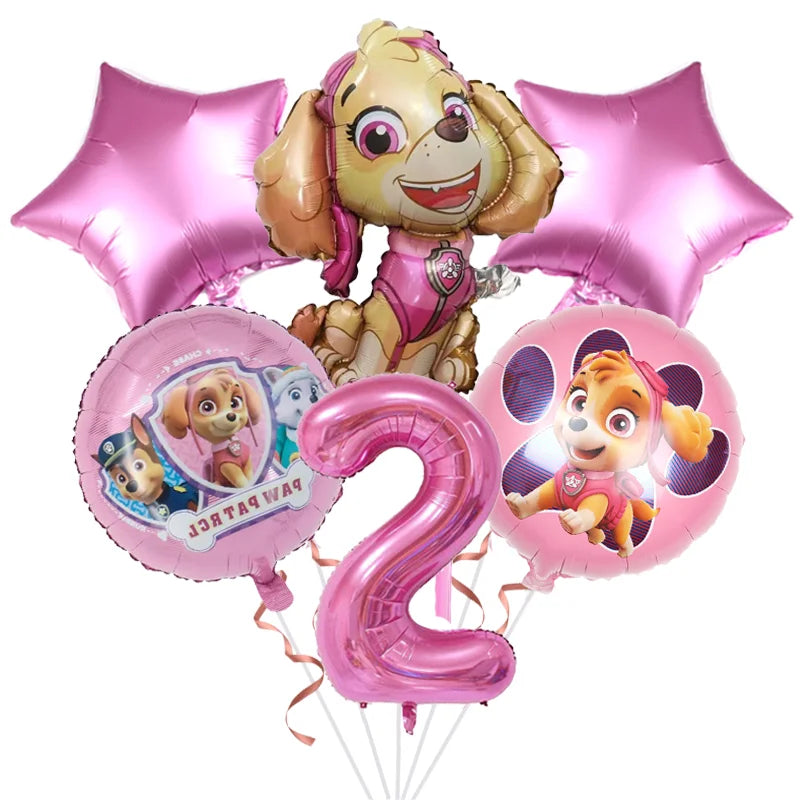 New Paw Patrol Birthday Decoration Dogs Skye Disposable Tableware Cup Plate Tablecloth Baby Shower Kids Girl Boy Party Supplies