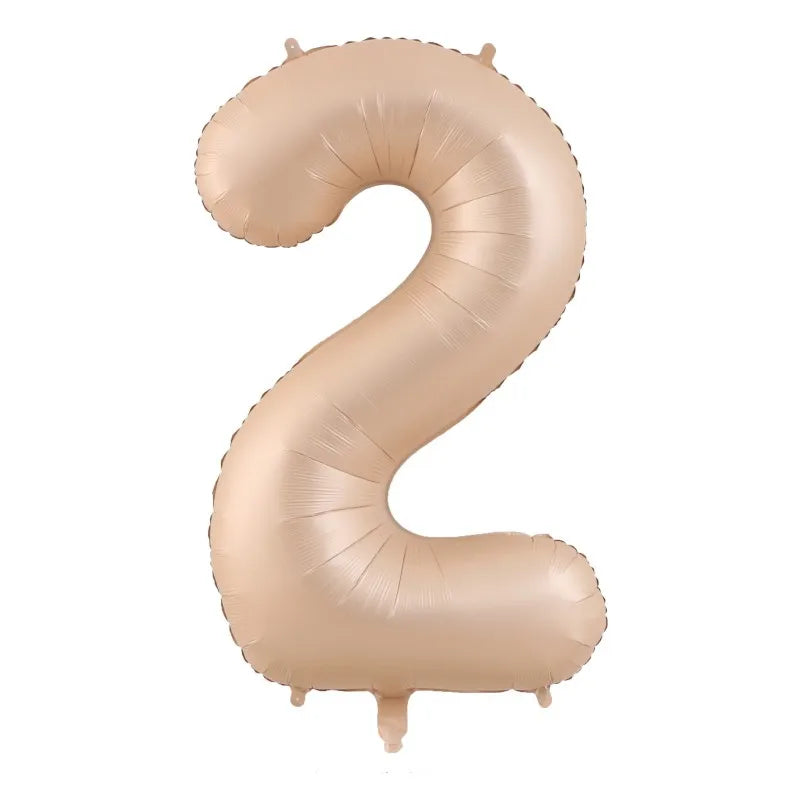 32/40Inch Cream Color Number Balloons 1-9 Large Digital Foil Helium Ball Girl Kids Adult Happy Birthday Party Decoration Wedding