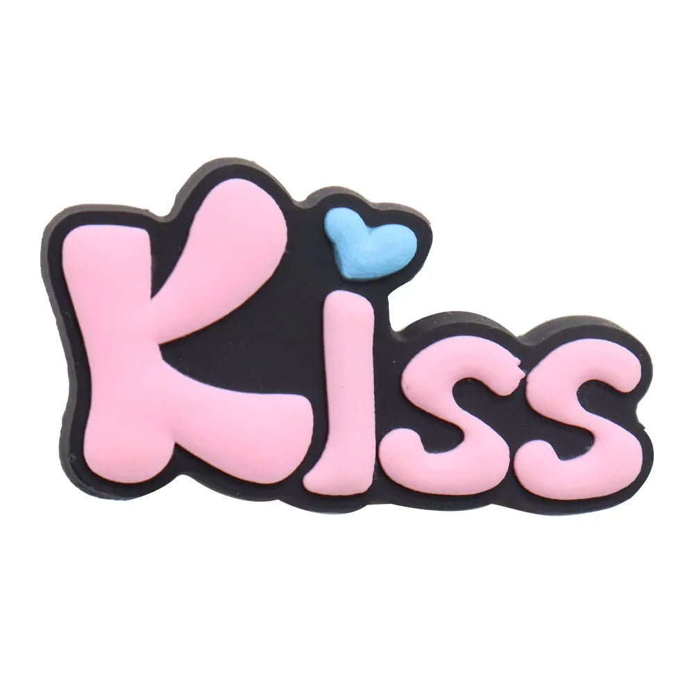 1Pcs PVC Hair Dryer Strawberry Cupcake Kids Shoe Charms Umbrella Crown Pink Series Buckle Clog Accessories Fit X-mas Gift