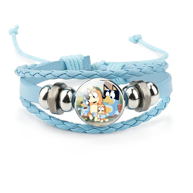 Cartoon Bluey Bracelet Animation Dopamine Hand-knitted Jewelry Hand Jewelry Cute Toys for Boys Girls