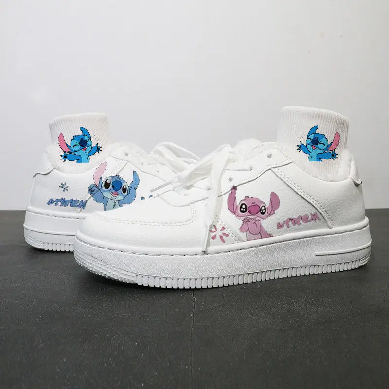 Lilo & Stitch Sneakers Kawaii Cartoon Shoes Sock Little Monster Pattern Shoes Fashion Casual Sport High and Low Top Shoes