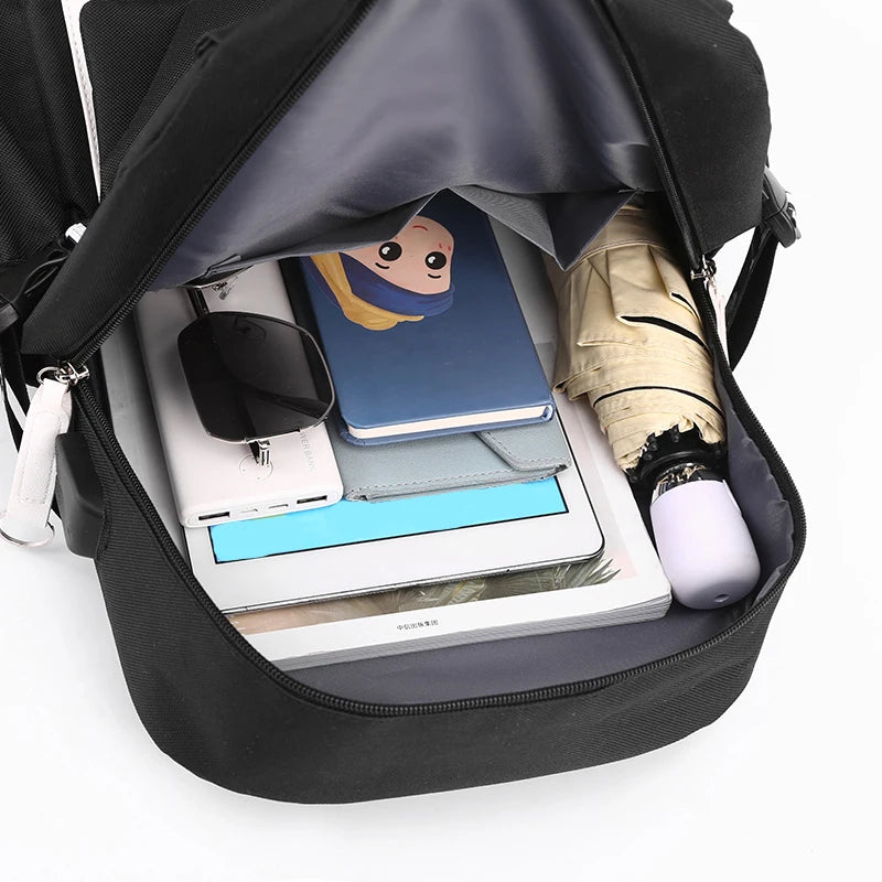 Sanrio Kuromi Cinnamoroll Backpack Teenager Student Rucksack Girl Boy Kids Anime Knapsack Women Cute Cartoon Bag Travel Mochilas
