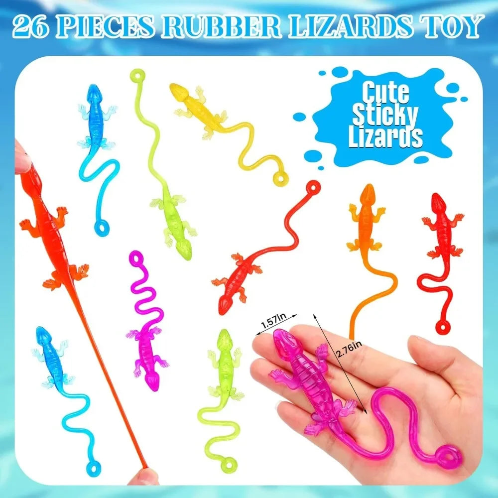 10-30PC Fun Sticky Climbing Lizard Kids Birthday Party Baby Shower Gift Pack Halloween Christmas Carnival Party Favor Decoration