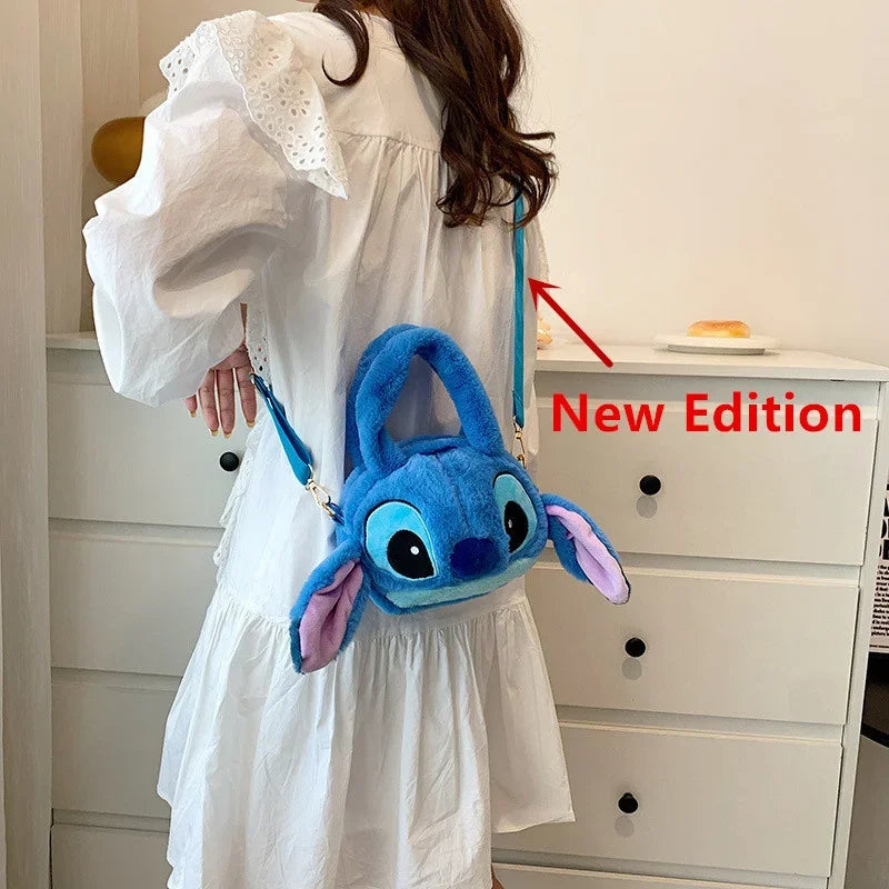 Stitch Plush Cartoon Messenger Bag Children Cute Toy Doll Bag Soft Girl Shoulder Bag