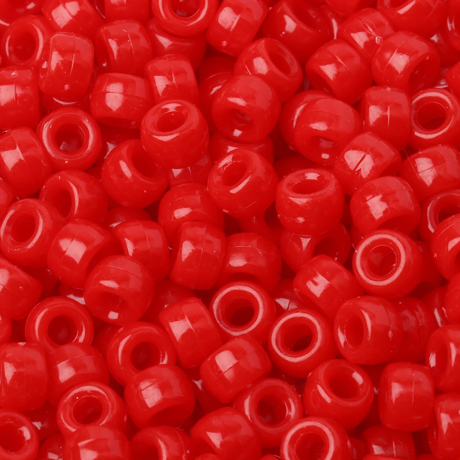 100pcs Luminous Pony Beads 6x9mm Acrylic Beads Big Hole Spacer Beads For Diy Craft Jewelry Charms Bracelets Making Hair Supplies
