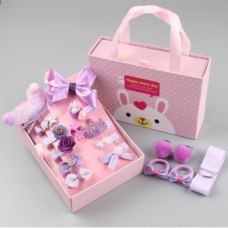Girls Cute Cartoon Bow Hair Clips Set With Gift Box, Decorative Hair Accessories Holiday Birthday Gift