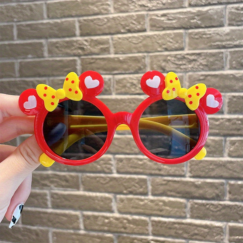 Creative Trendy Cute Cartoon Shaped Frame Fashion Glasses, UV Protection Decorative Accessories For Holiday Party Outdoor Traveling Boys And Girls Accessories, ideal choice for gifts